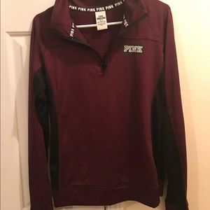 Burgundy PINK half zip jacket Size M